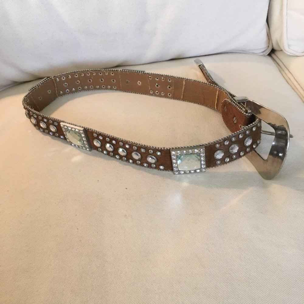 W.B. Atlas TM Jeweled and Pony Hair Belt - Picture 2 of 12